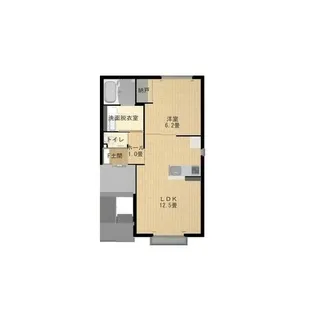 ラ・ドルチェビータA【1階】の間取り