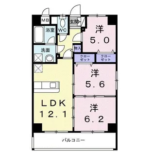 プラス オ ソレイユ【8階】の間取り