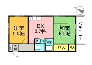 メゾンフジハーツ【2階】の間取り