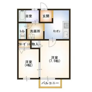 新潟県新潟市秋葉区朝日【アパート】の間取り