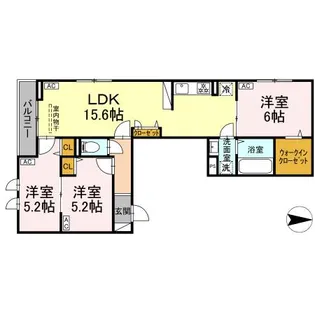 セレスティア大蔵【1階】の間取り