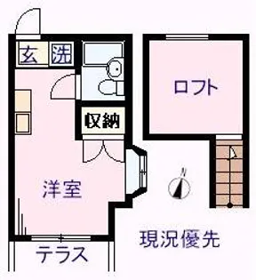 東京都三鷹市北野1【アパート】の間取り