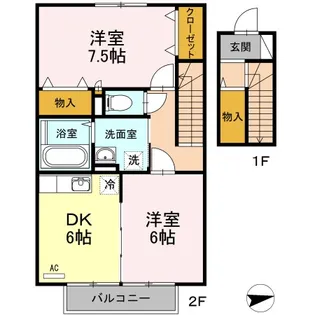 キャッスル・ユウ【2階】の間取り