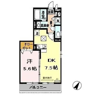 パークハイム参番館【1階】の間取り