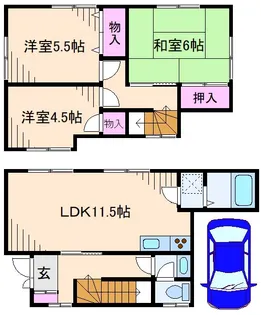 神奈川県横浜市港北区新吉田東5【一戸建】の間取り