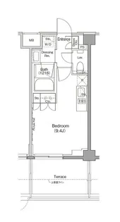 ザ・パークハビオ三軒茶屋テラス【1階】の間取り