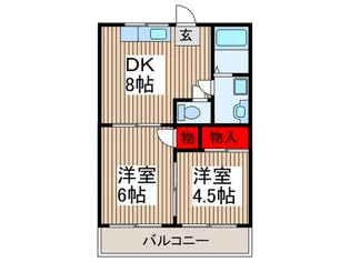 エステ-トドミ-ル【2階】の間取り