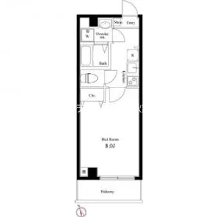 1Rの間取り画像