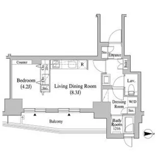 Fリミテッド北広島【13階】の間取り