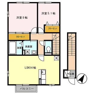 パセオプラシードV【2階】の間取り