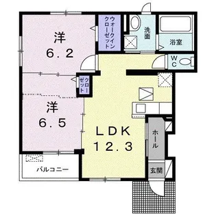 香川県東かがわ市松原【アパート】の間取り