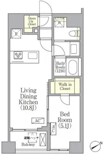 東京都中央区八丁堀3【マンション】の間取り