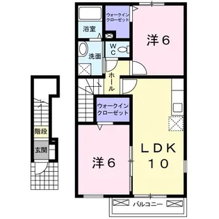 エテルノ・デーア・Y,K【2階】の間取り