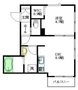 東京都中野区若宮1【マンション】の間取り