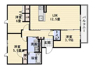 MTガーデン高麗【3階】の間取り
