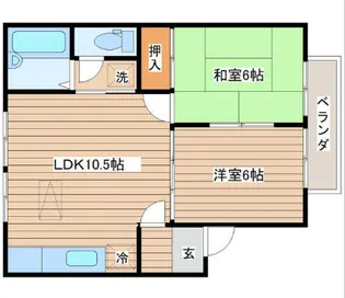 ウォークヒル北山【2階】の間取り