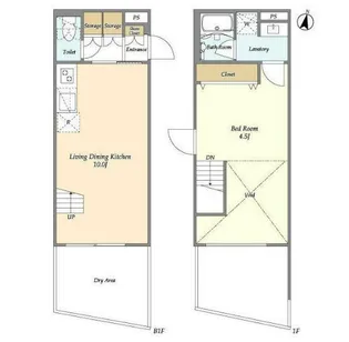 1LDKの間取り画像