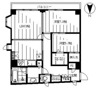 ヴァンヴェール【3階】の間取り