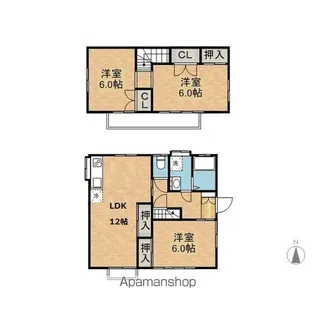茨城県鹿嶋市大字宮中【一戸建】の間取り