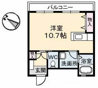 C.C.COURT五日市駅前【3階】の間取り