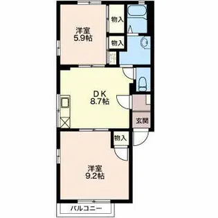 ヴェルディ有楽 A【2階】の間取り