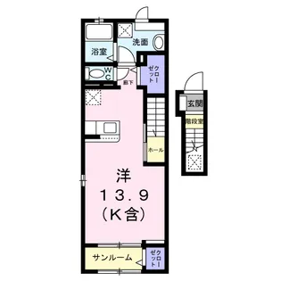東京都国立市北3【アパート】の間取り