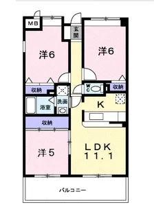 3LDKの間取り画像