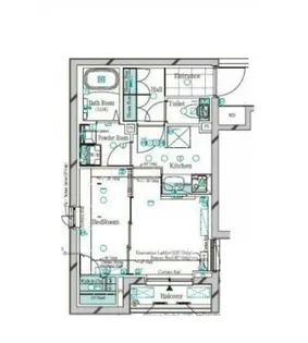 ガリシア千鳥町II【4階】の間取り