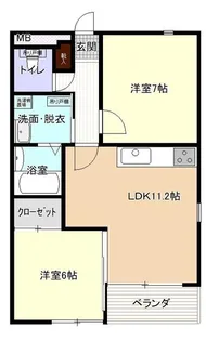 IDEA宮町(イデア宮町)【1階】の間取り
