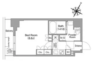 コンフォリアリヴ新中野サウス【2階】の間取り