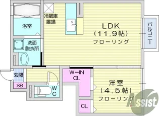 ベルメゾンA【1階】の間取り