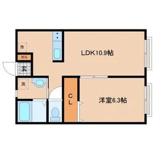 メゾンルノール【2階】の間取り