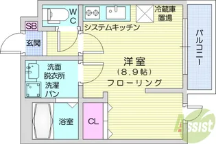 メリディアン岩沼 弐番館【2階】の間取り