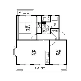 神奈川県茅ヶ崎市赤羽根【マンション】の間取り