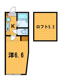 神奈川県横浜市神奈川区白幡東町【アパート】の間取り