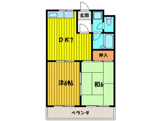 リバーサイド岡村【2階】の間取り