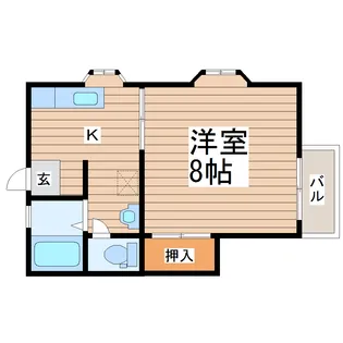 パレス中村【1階】の間取り