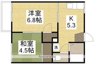 コーポ山陽A棟【2階】の間取り