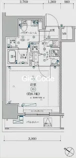 MAXIV CROS竹ノ塚【6階】の間取り