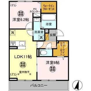 グリーン【3階】の間取り