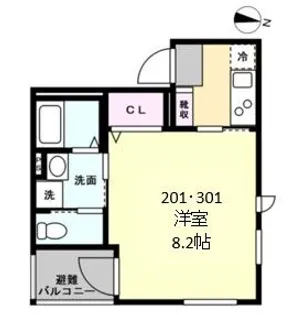 T&Fレジデンス藤沢【2階】の間取り