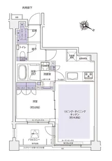 KDXレジデンス横濱紅葉坂【1階】の間取り