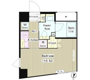 ソラーニ目黒不動前【1階】の間取り