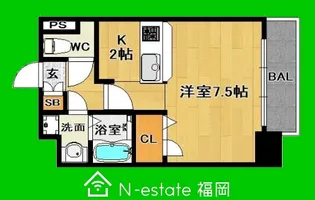福岡県福岡市西区姪の浜5【マンション】の間取り