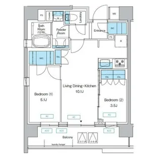 東京都世田谷区上馬5【マンション】の間取り