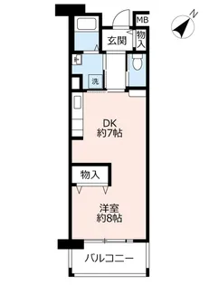 URキャナルタウンウェスト【2階】の間取り