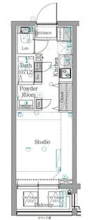 ビーシティアパートメント立川TAPP【3階】の間取り