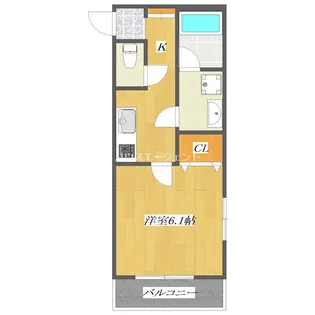 グリシーヌ新田【3階】の間取り