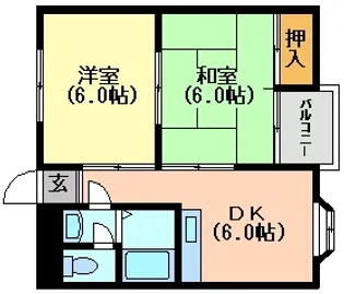 大阪府大阪市平野区長吉出戸2【マンション】の間取り