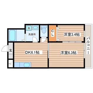 パルメゾン泉【5階】の間取り